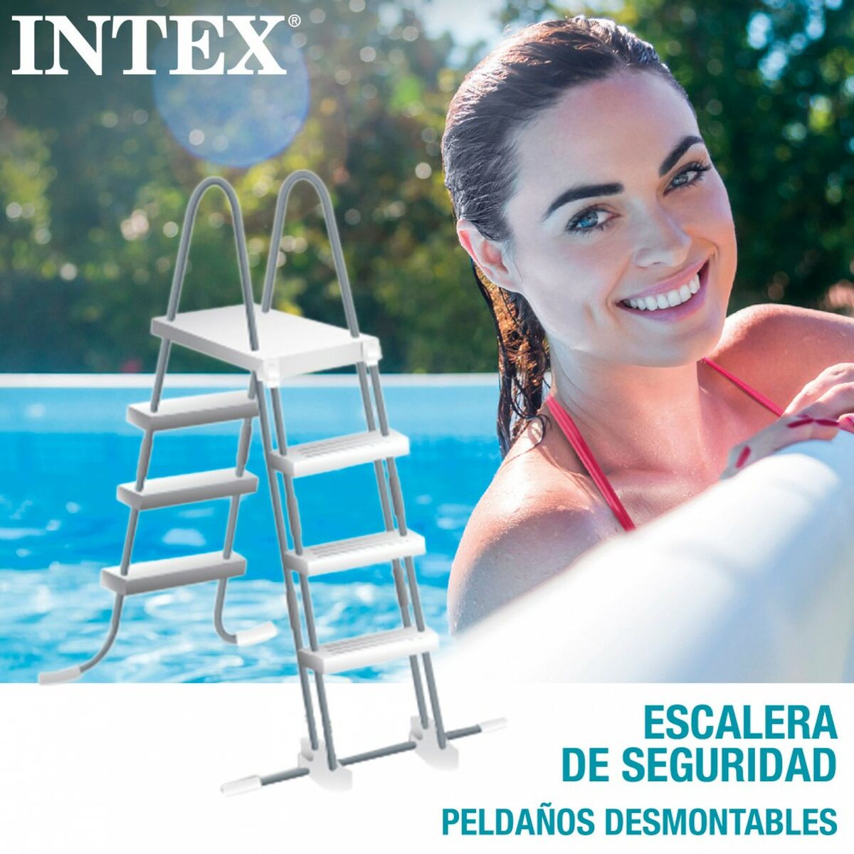 Basseng Avtagbart Intex 400 x 122 x 400 cm 400 x 200 x 122 cm